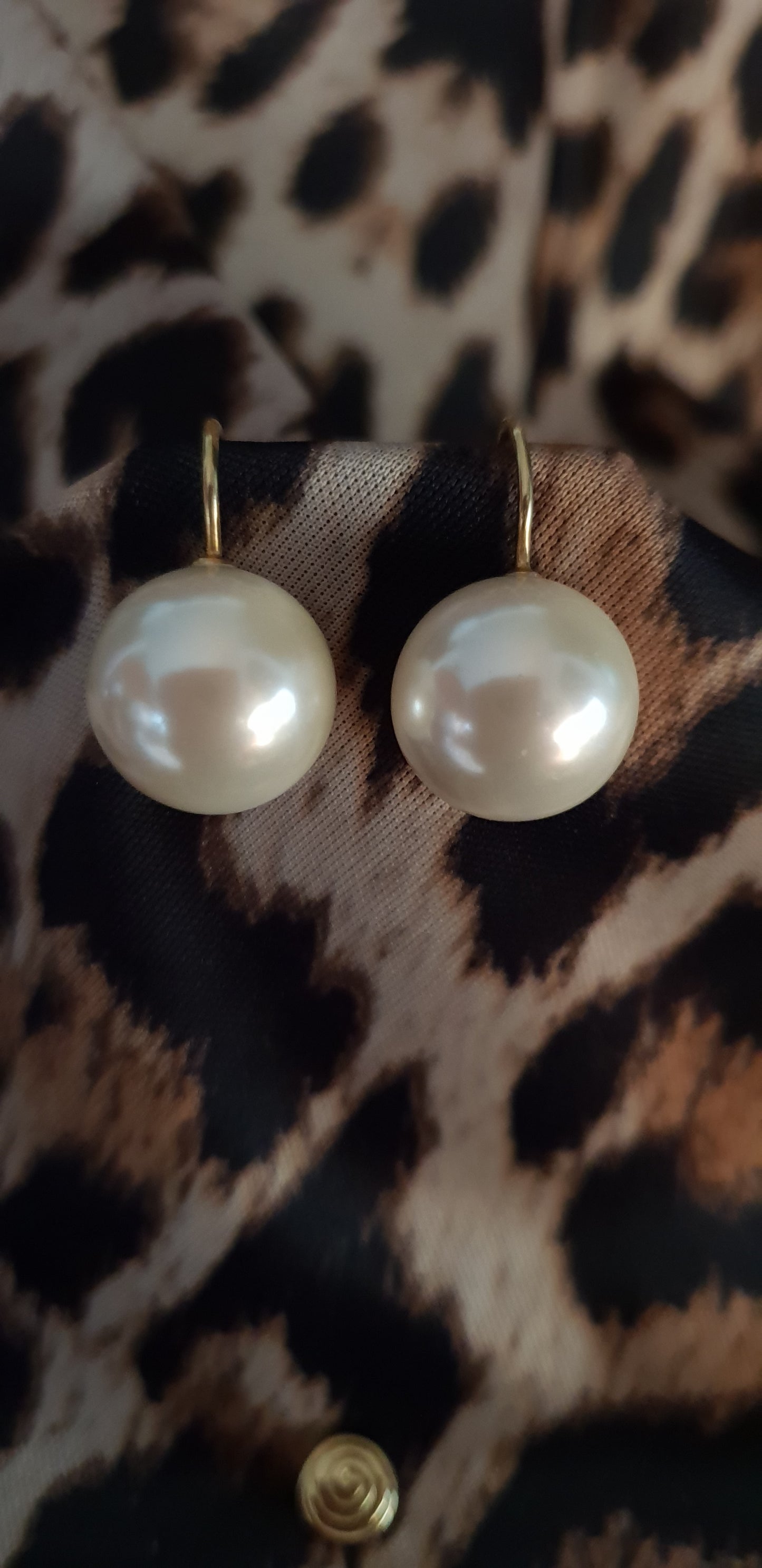 Ohrringe South China Pearls weiß 985er Sterling Silber