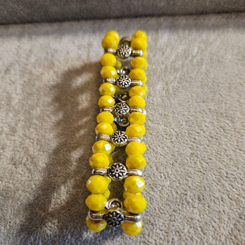 Armband Glasperlen gelb