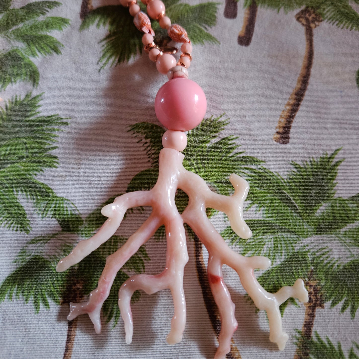 Halskette Perlen Rosa mit Anhänger