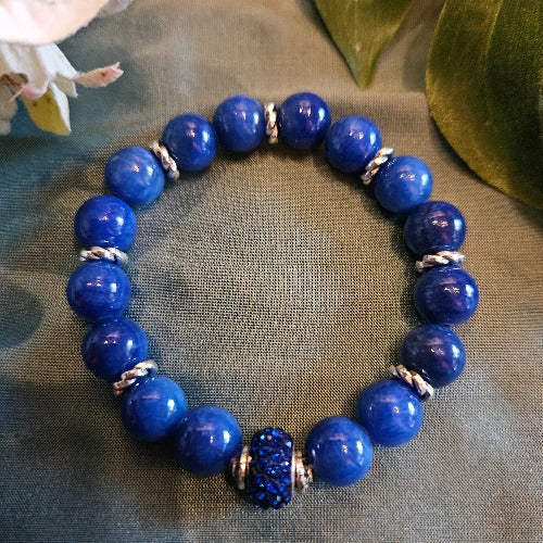 Armband blau Naturstein