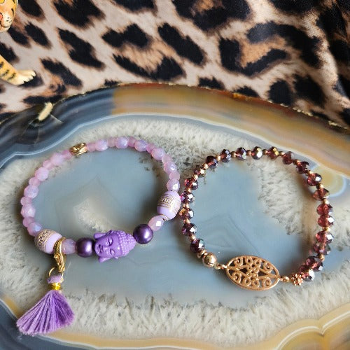 Armband lila 2er-Set