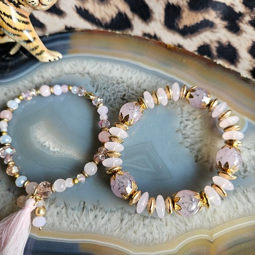 Armbänder rosa 2er-Set