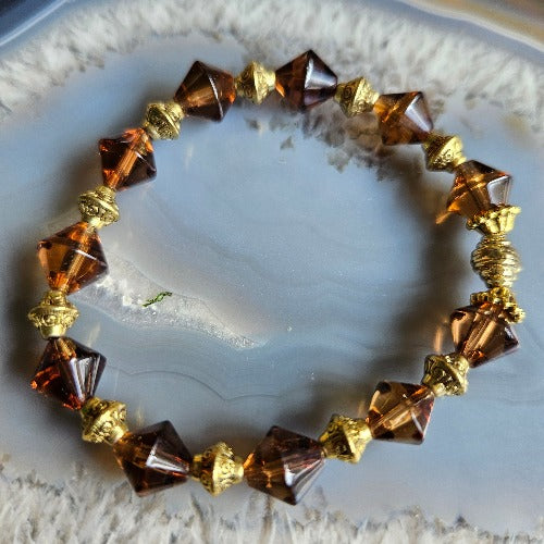 Armbänder glas braun