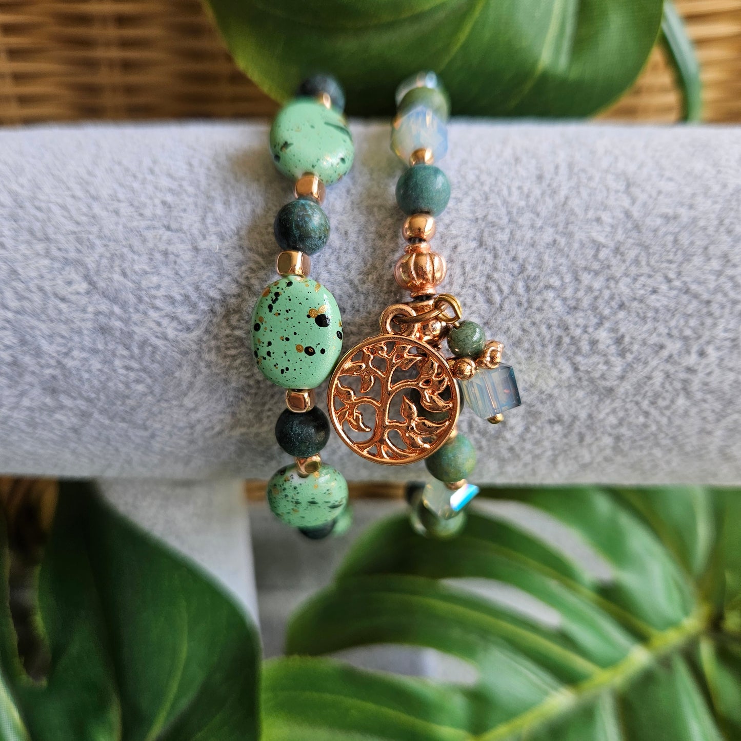 Armbänder grün Perlen