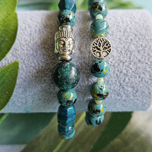 Armbänder Steinperlen Blau