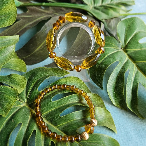 Armbänder Glasperlen bronze