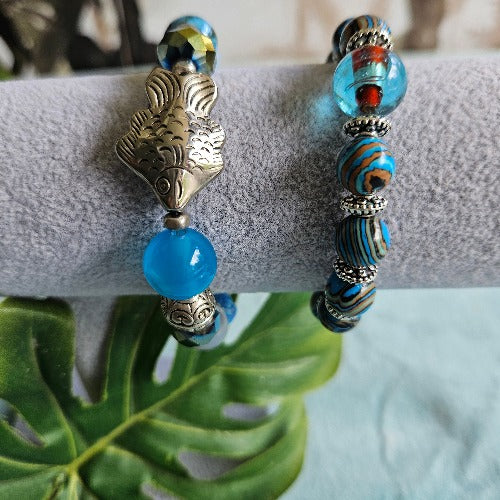 Armbänder 2er-Set blau