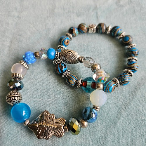 Armbänder 2er-Set blau