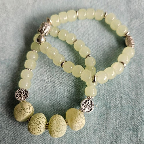 Armbänder 2er-Set hellgrün