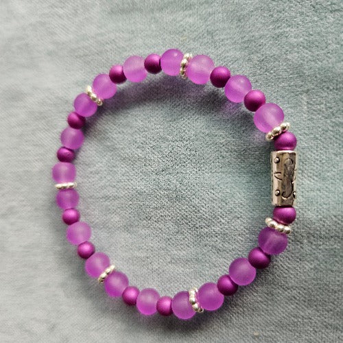 Armbänder 2er-Set Lila Perlen
