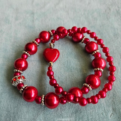 Armbänder Perlen Rot
