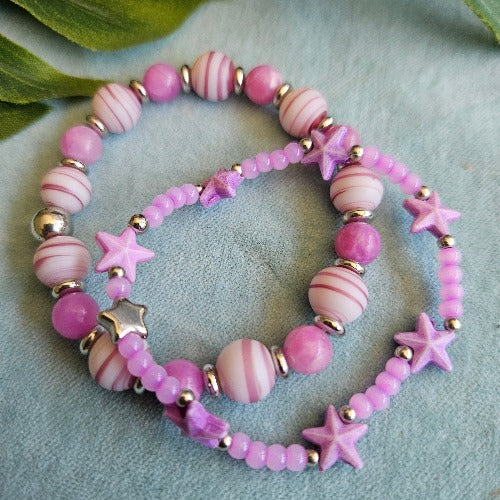Armbänder 2er-Set Lila