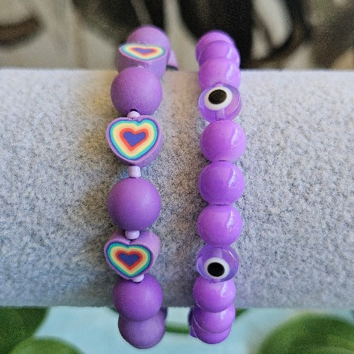Armbänder 2er-Set Lila