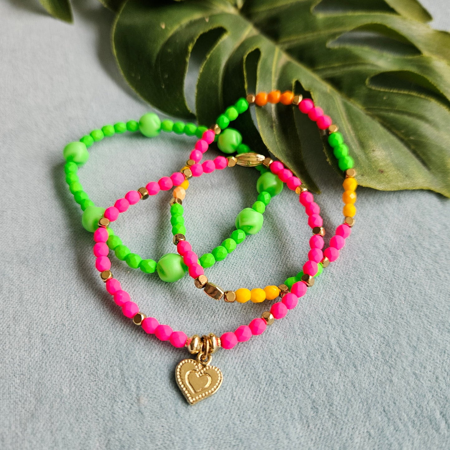 Armbänder Perlen bunt 3er-Set