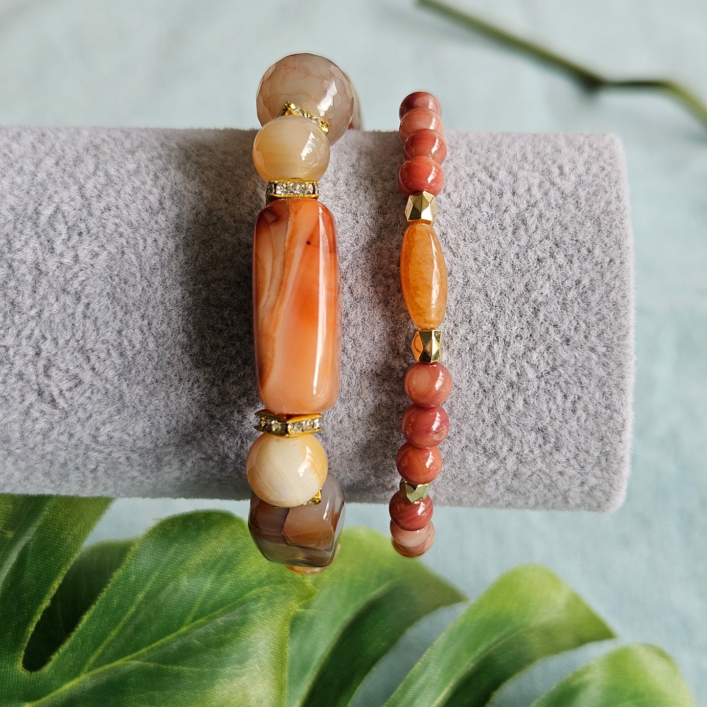 Armbänder Naturperlen beige