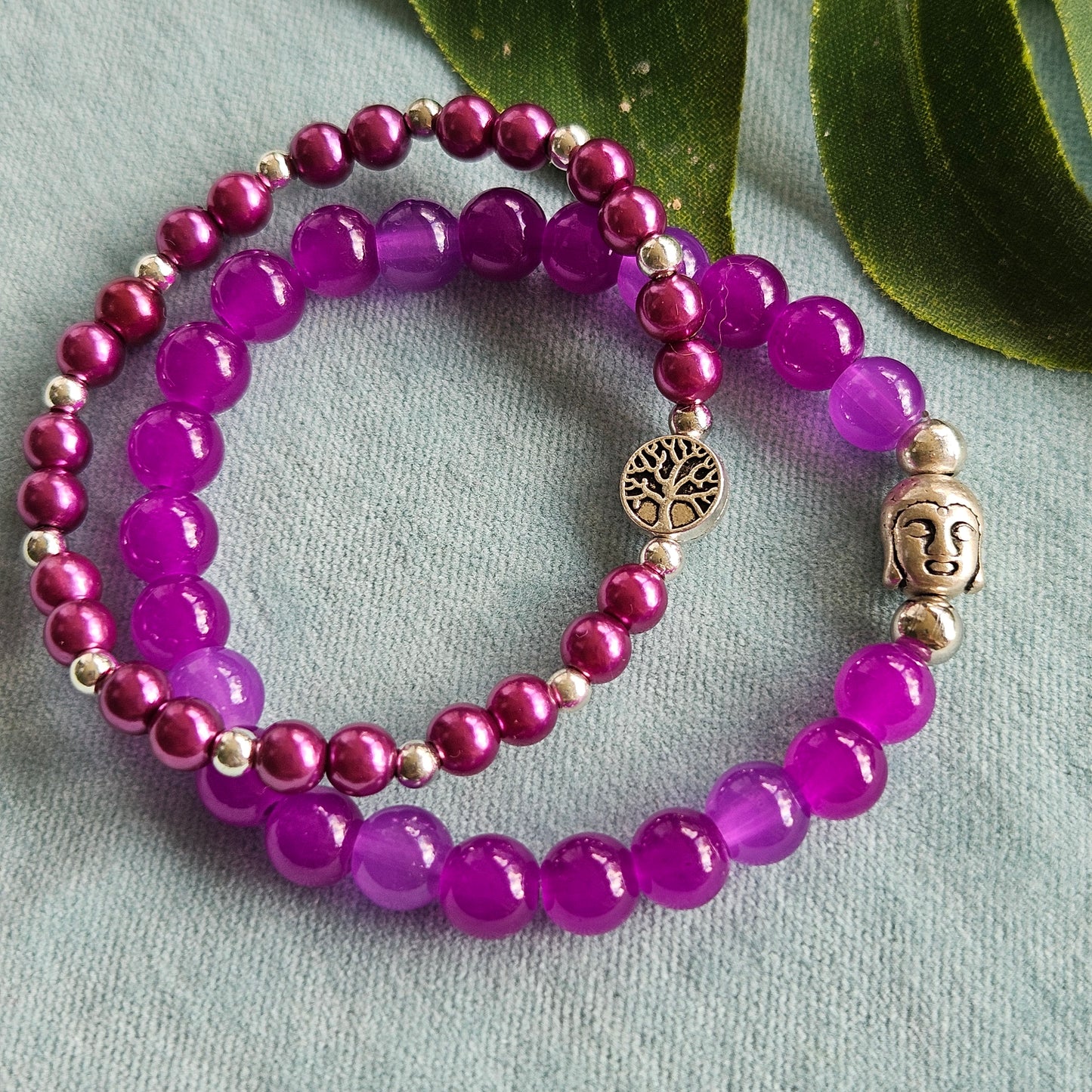 Armband 2er-Set lila