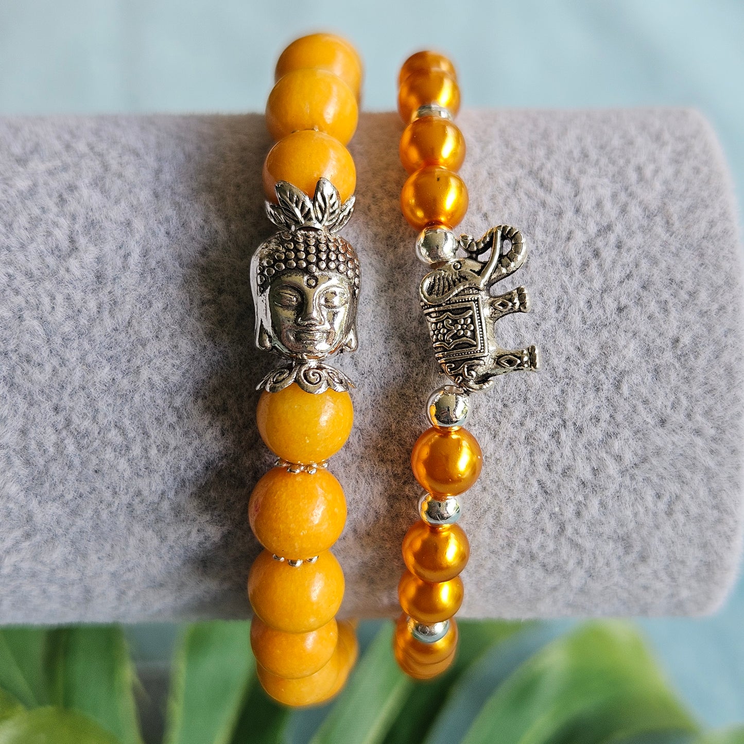 Armbänder Perlen Gelb Motiv Perlen