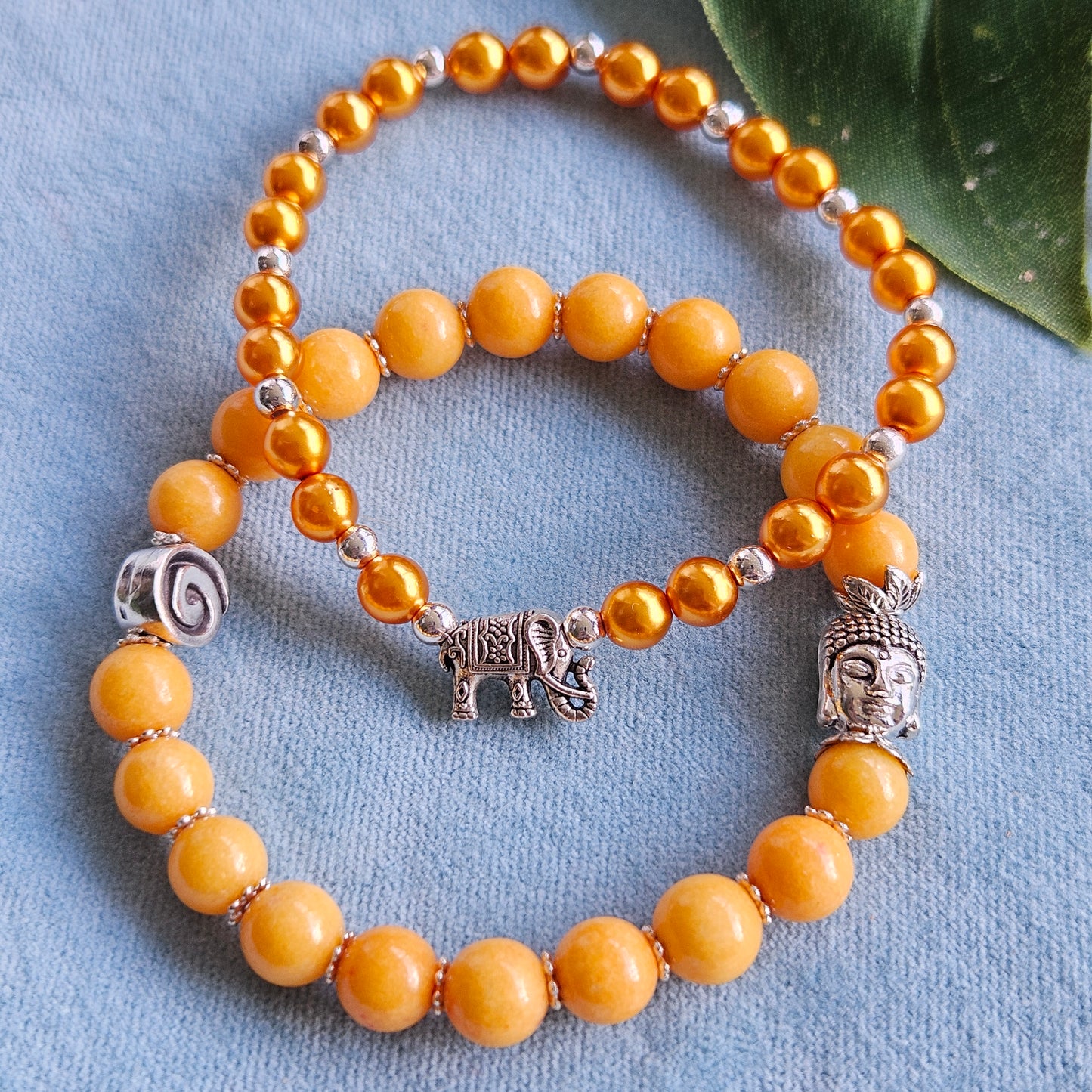 Armbänder Perlen Gelb Motiv Perlen