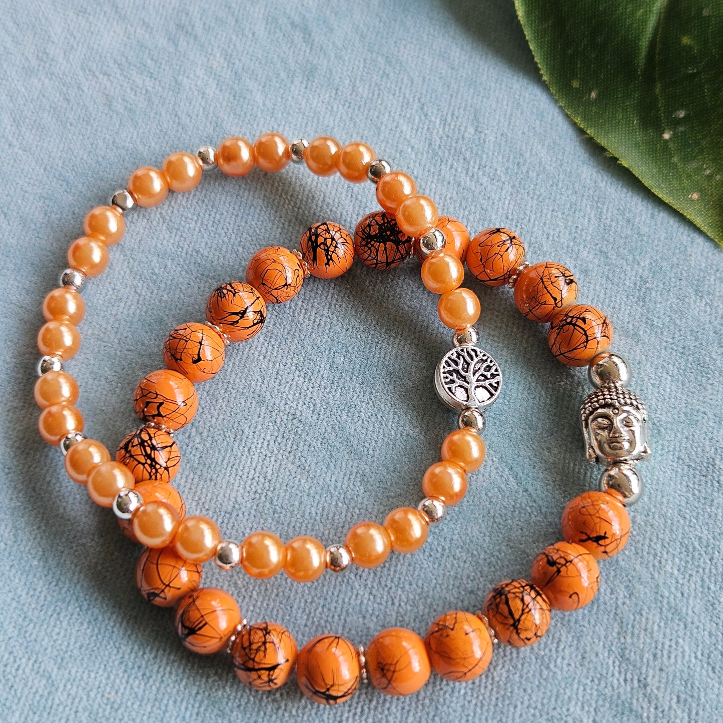 Armbänder Perlen orange