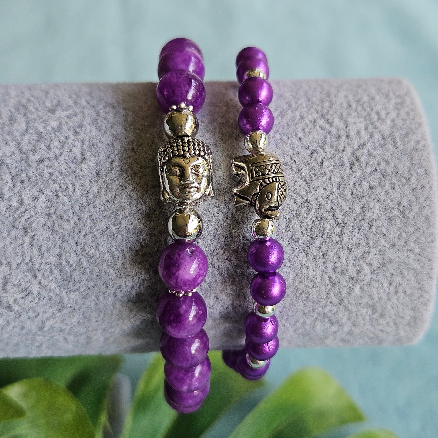 Armbänder Perlen Lila