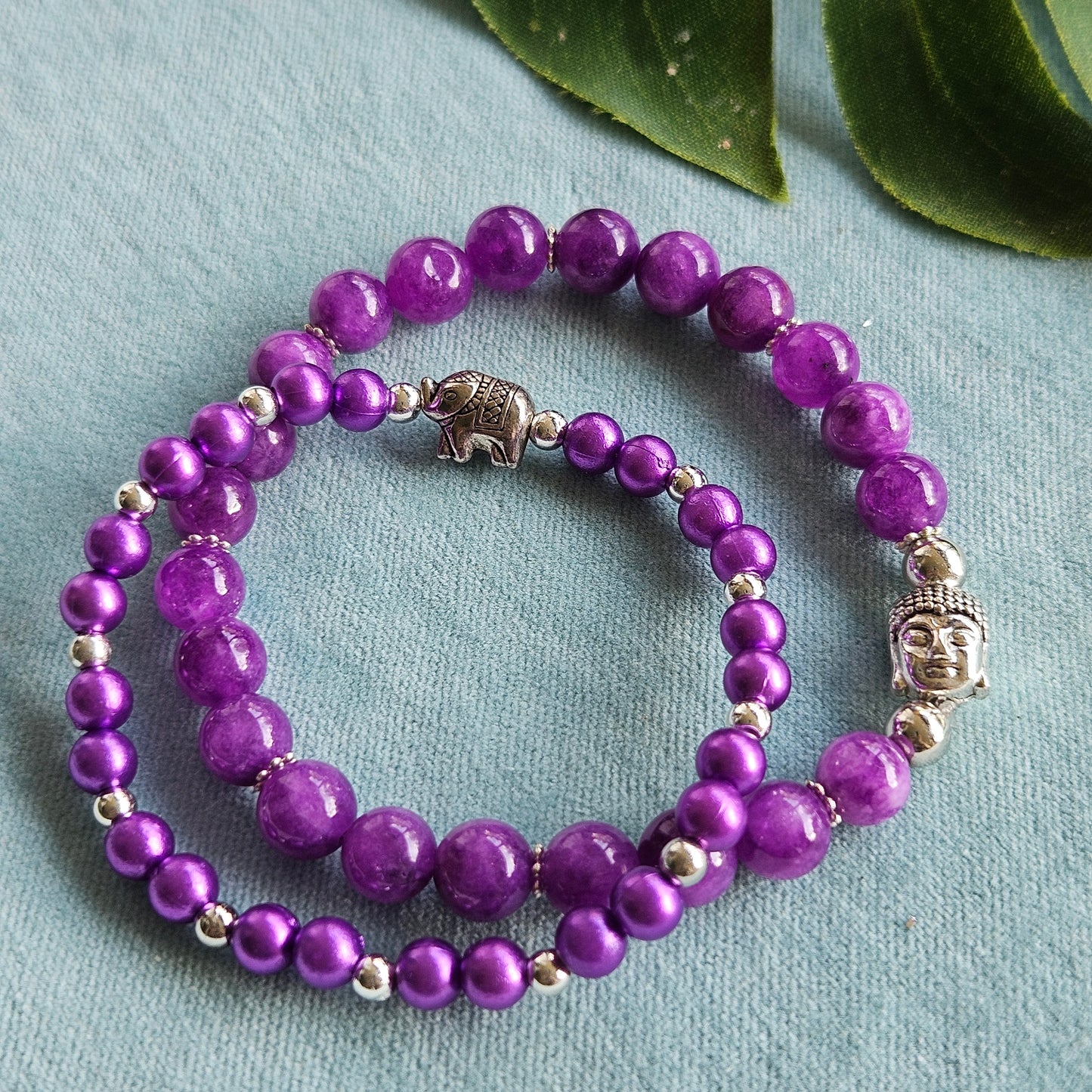 Armbänder Perlen Lila