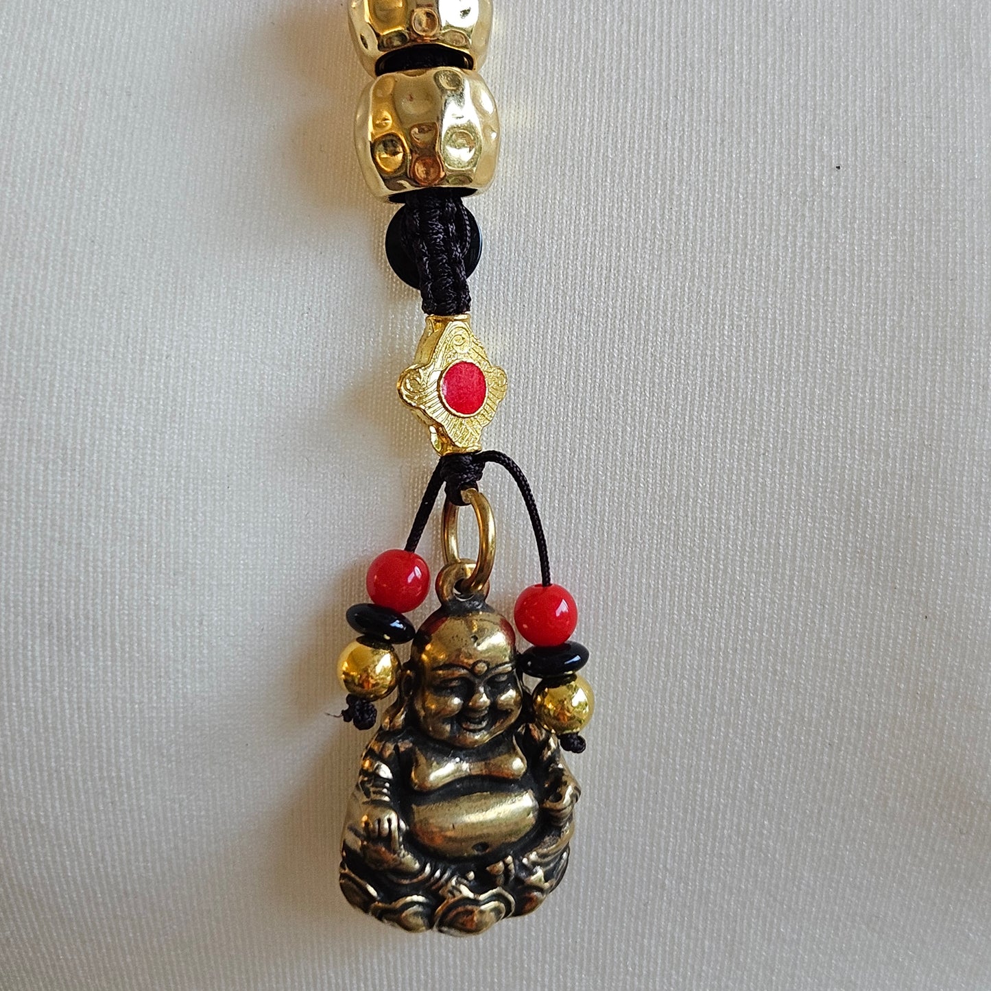 Glasperlen Halskette mit Anhänger Buddha