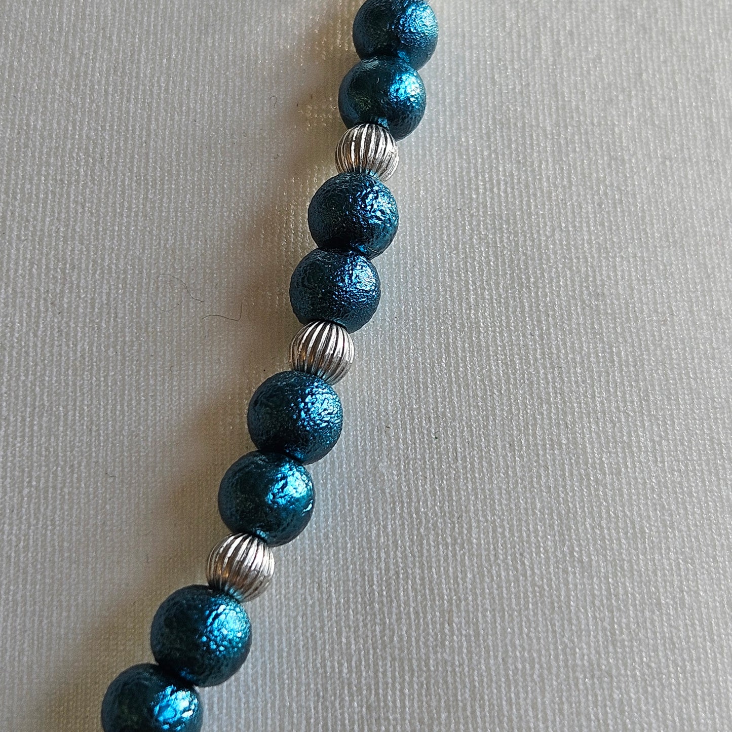 Perlenkette Türkis mit Blüte