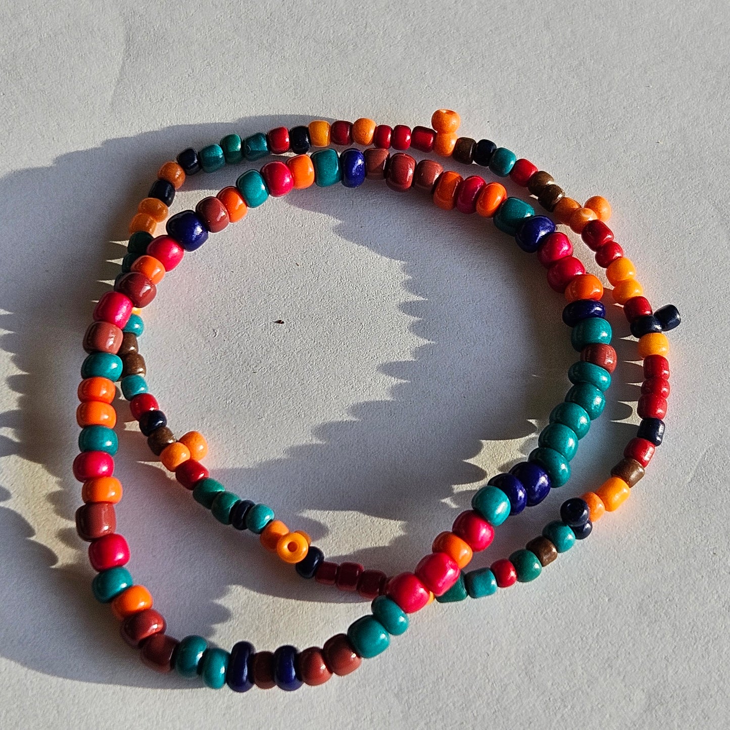 4 Bunte Perlenarmbänder Bohemian Style