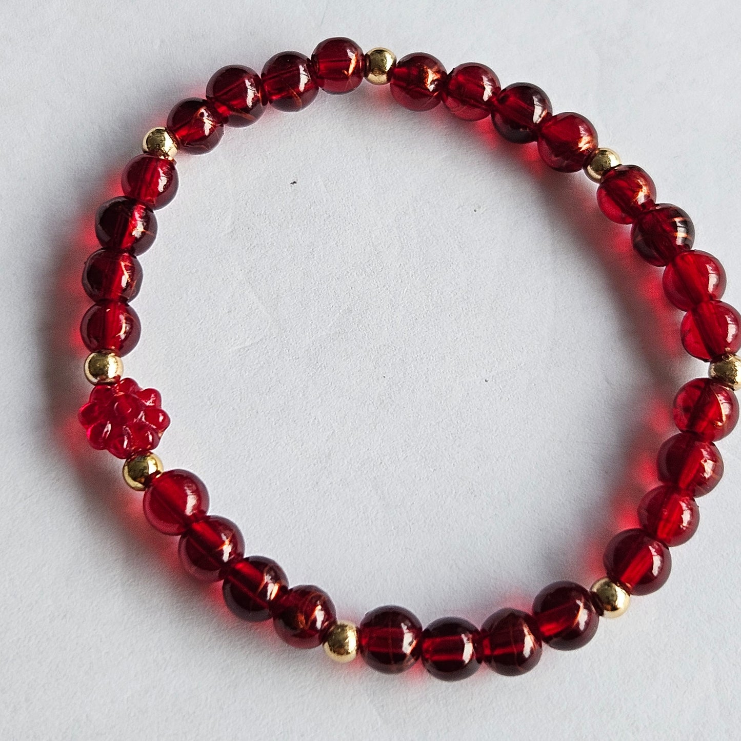 Perlenarmbänder Rot mit tollen Perlen 3 er Set