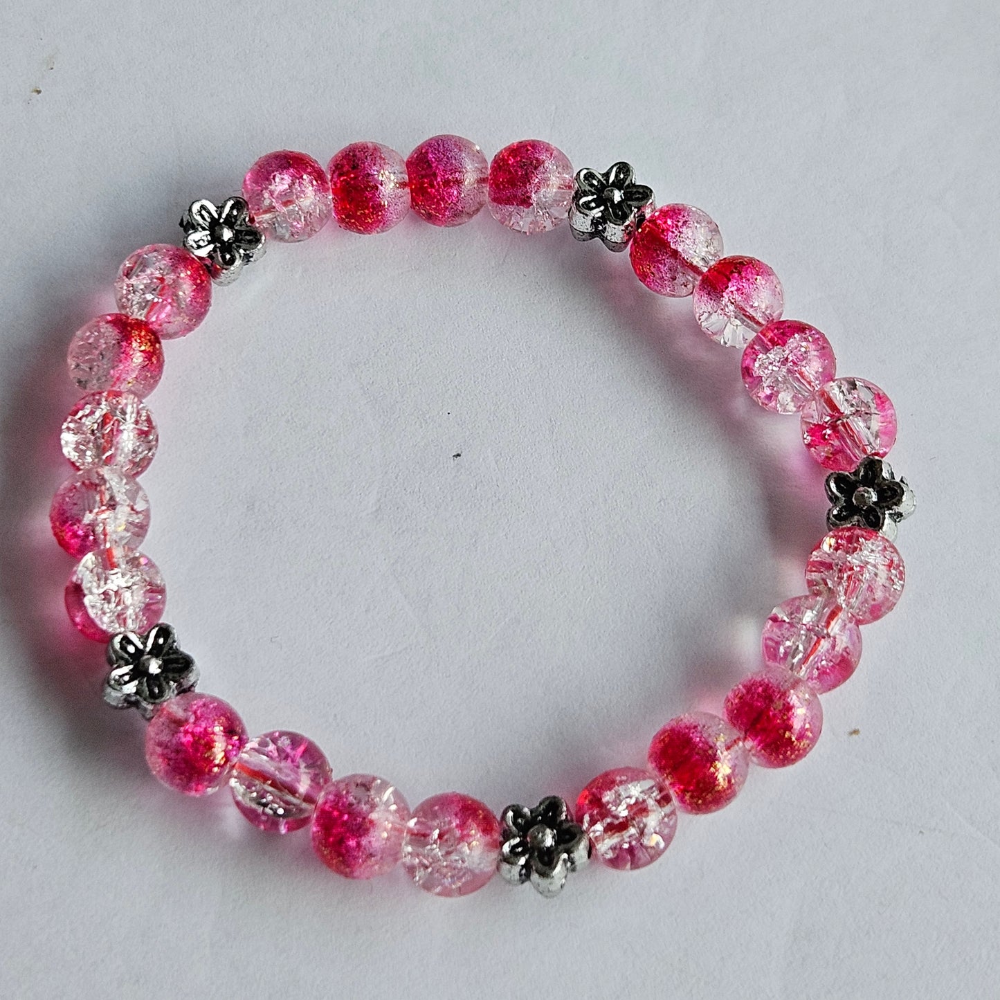 Glasperlen Armbänder 2 er Set Rot