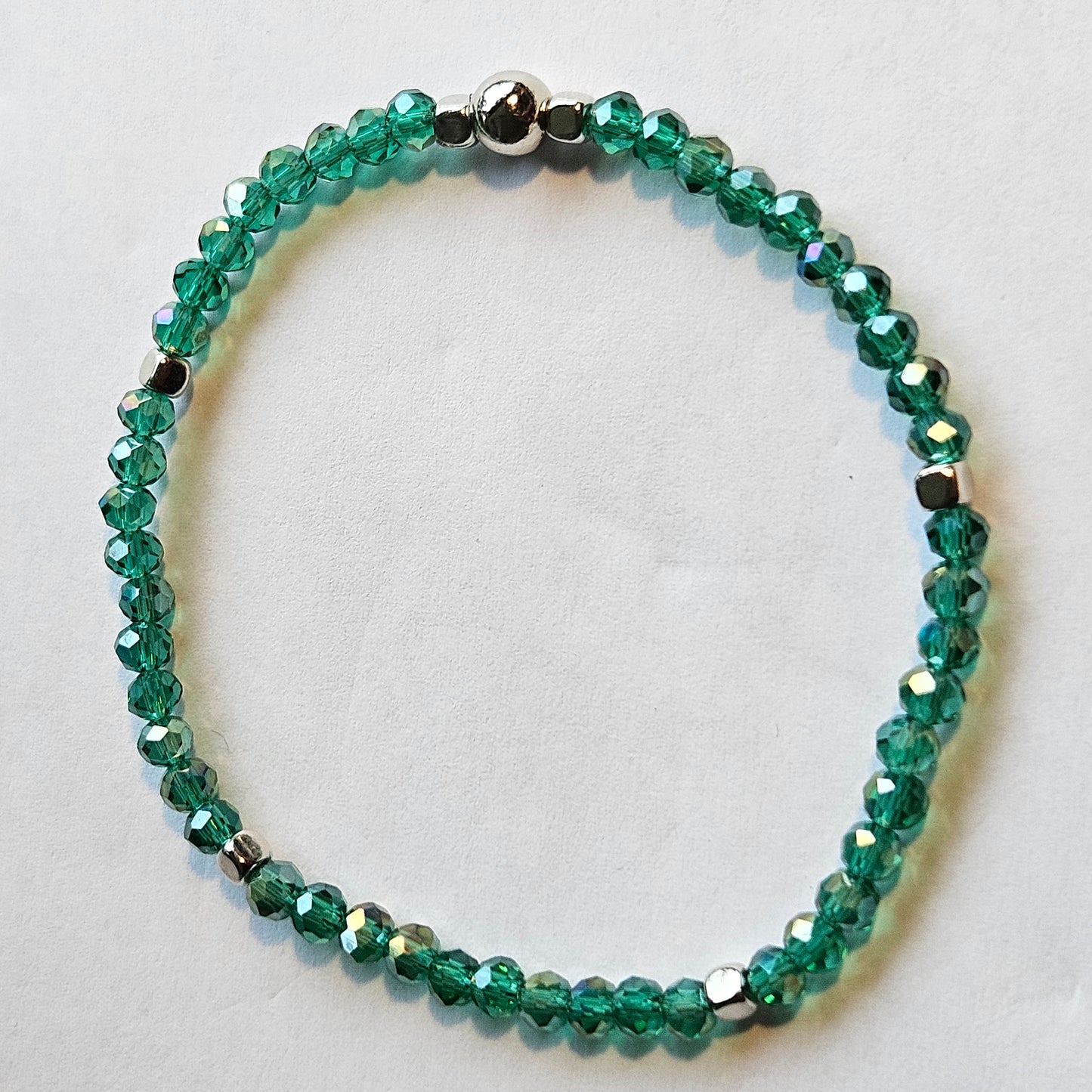 Perlenarmbänder Glas Türkis mit Anhänger 2 Stück