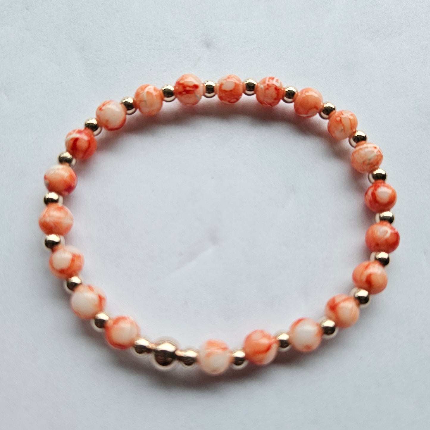 Perlenarmbänder 3 Stück Rose Stein