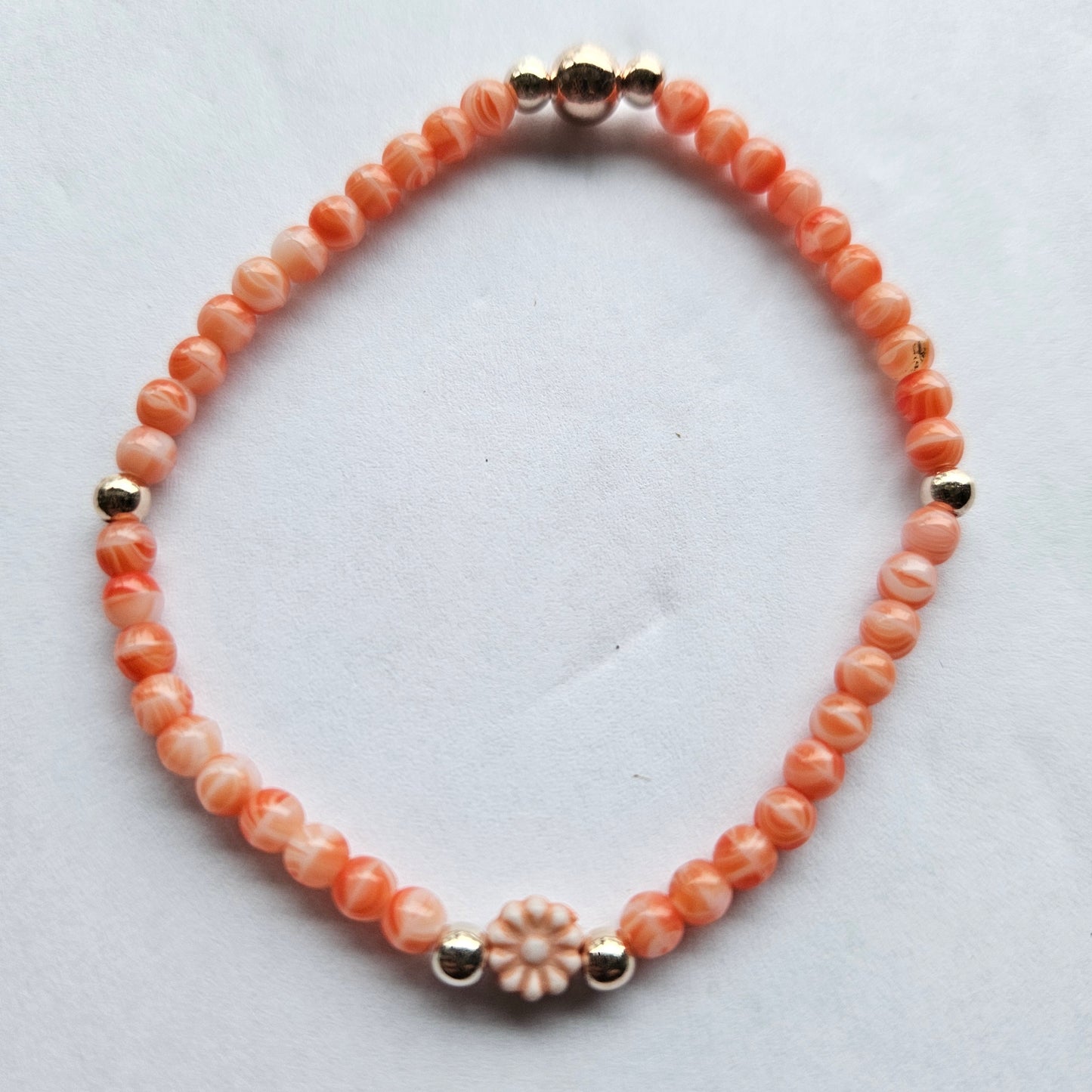 Perlenarmbänder 3 Stück Rose Stein