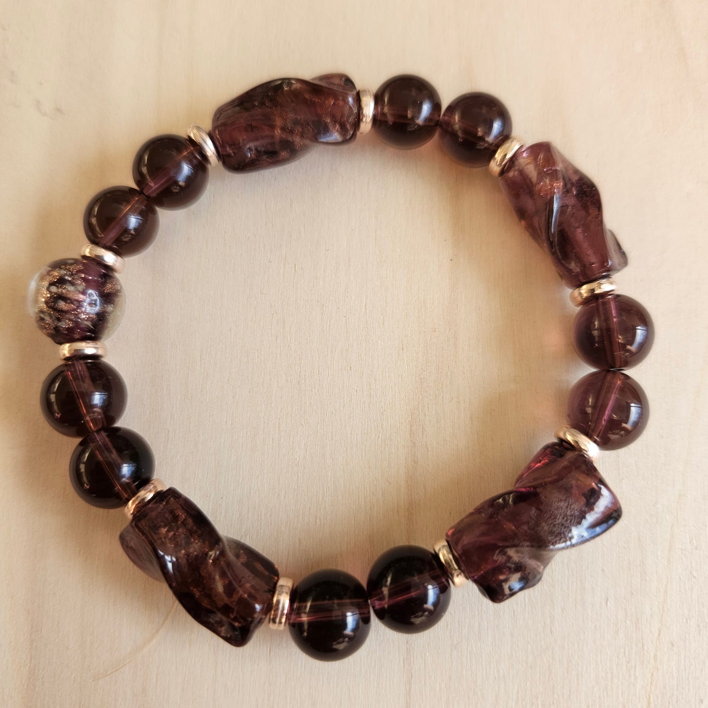 Armbänder Glasperlen Lila 3 er Set