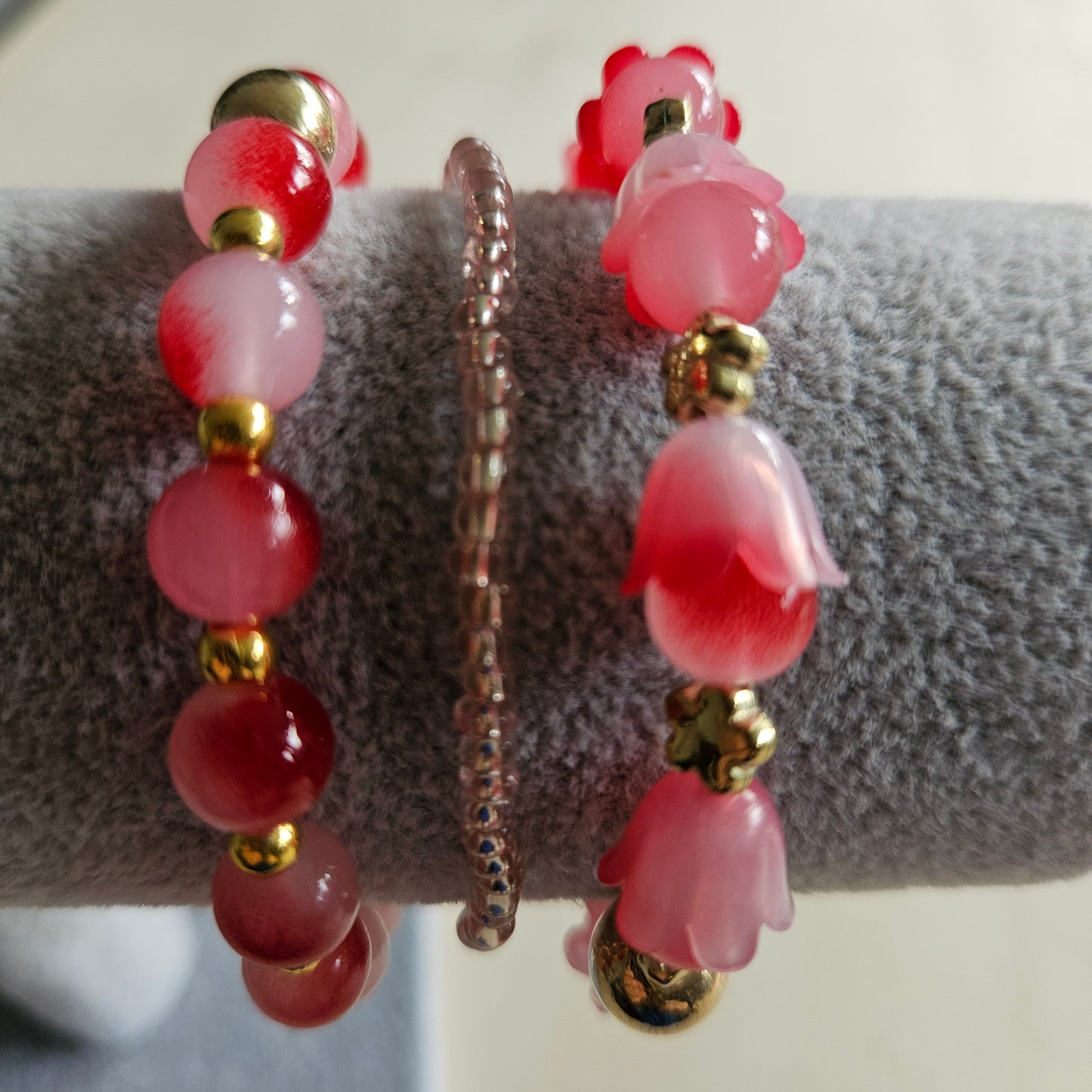 Armbänder Rosa Romantisch 3 er Set