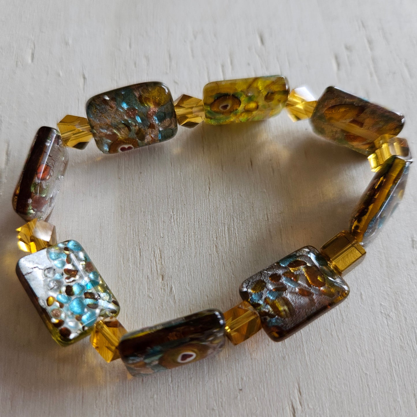 Armbänder Glasperlen mit Muster 4 er Set