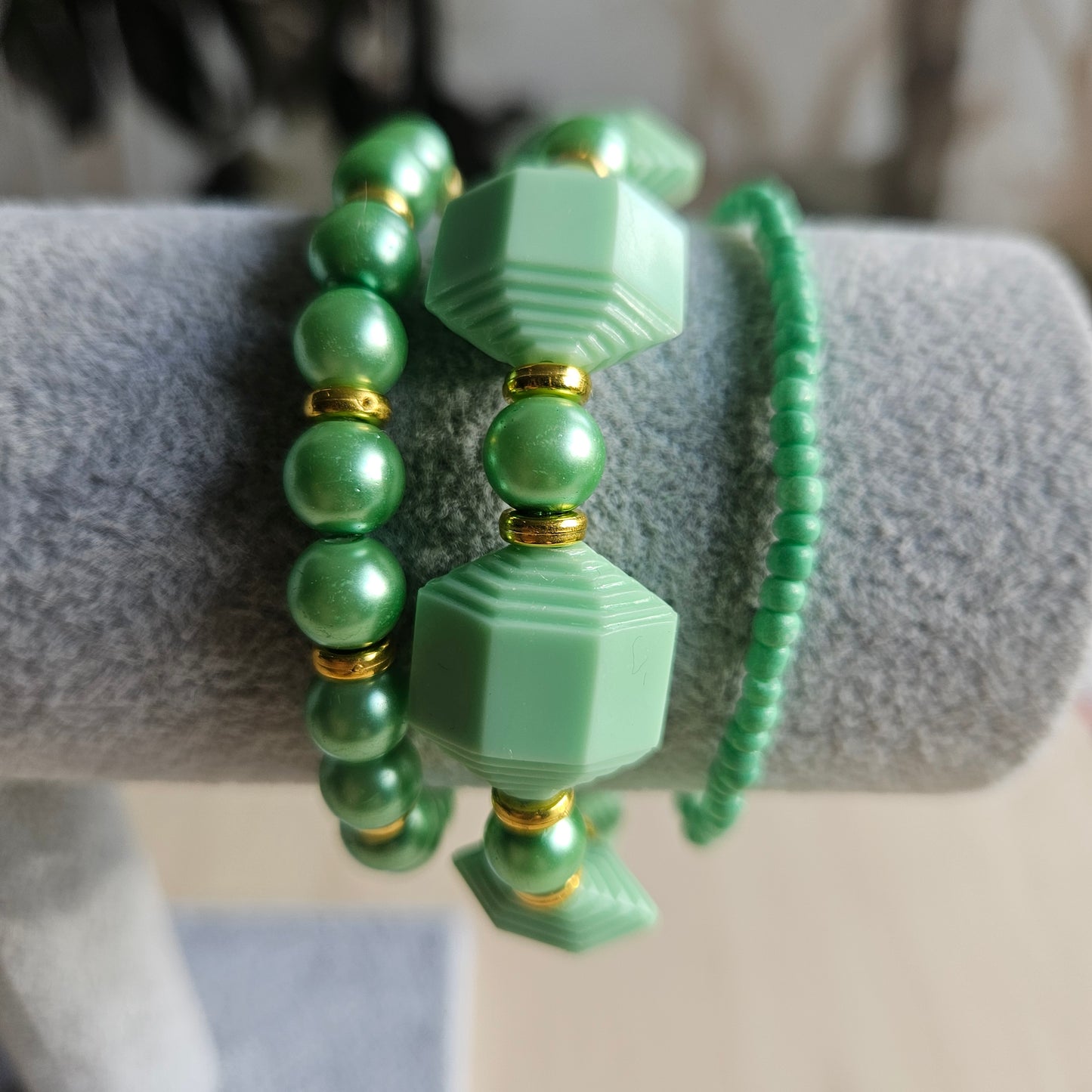 Armbänder Perlen Türkis 3 er Set