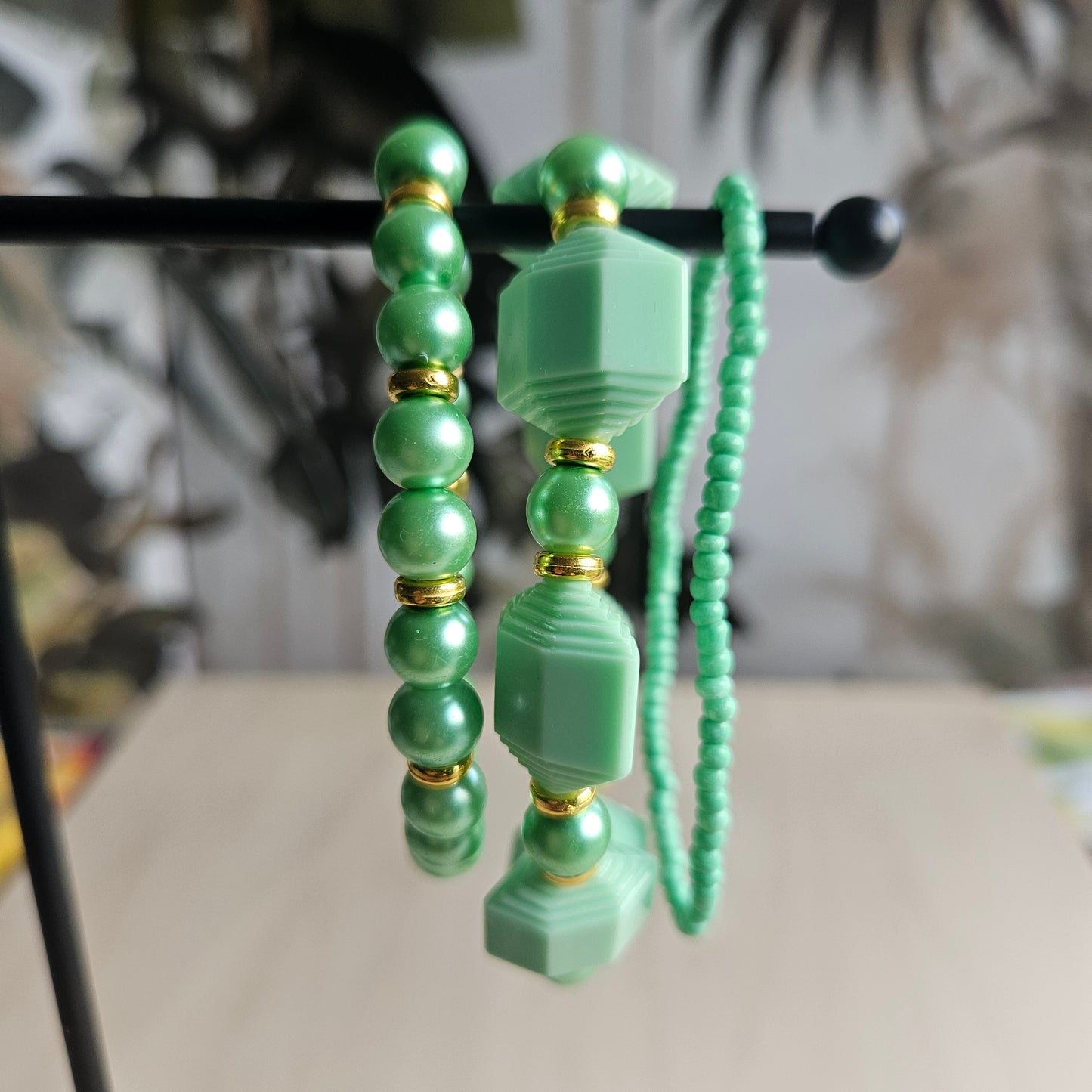 Armbänder Perlen Türkis 3 er Set