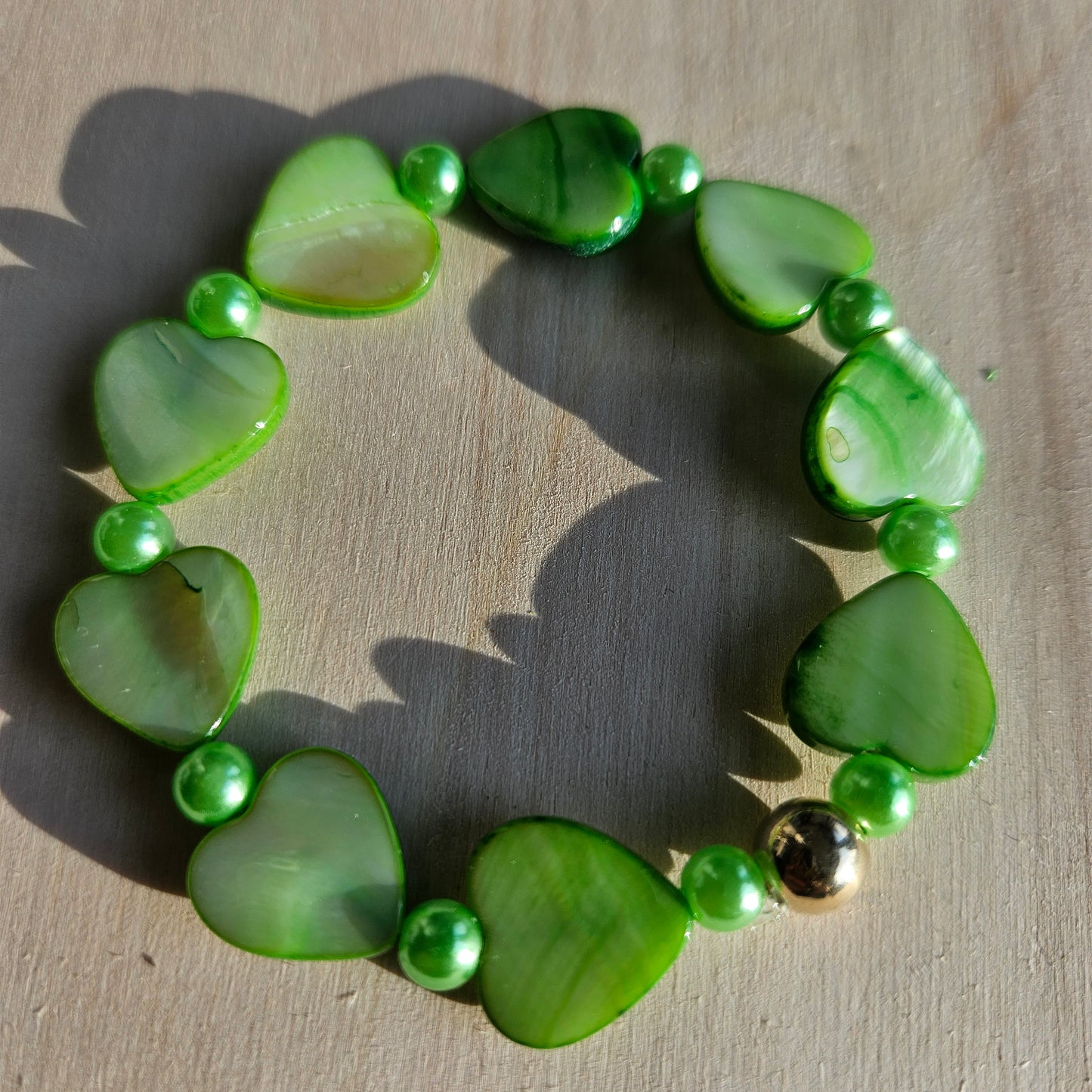 Armbänder Perlen grün 3 er Set