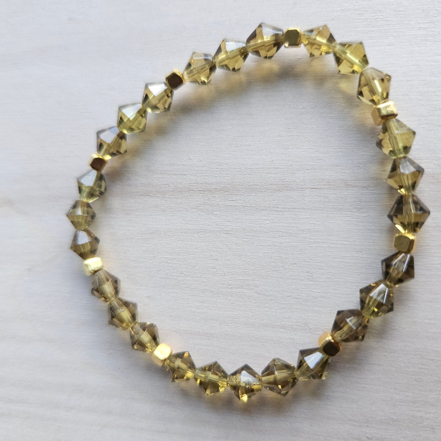 Armbänder Glas 3 er Set Goldgelb