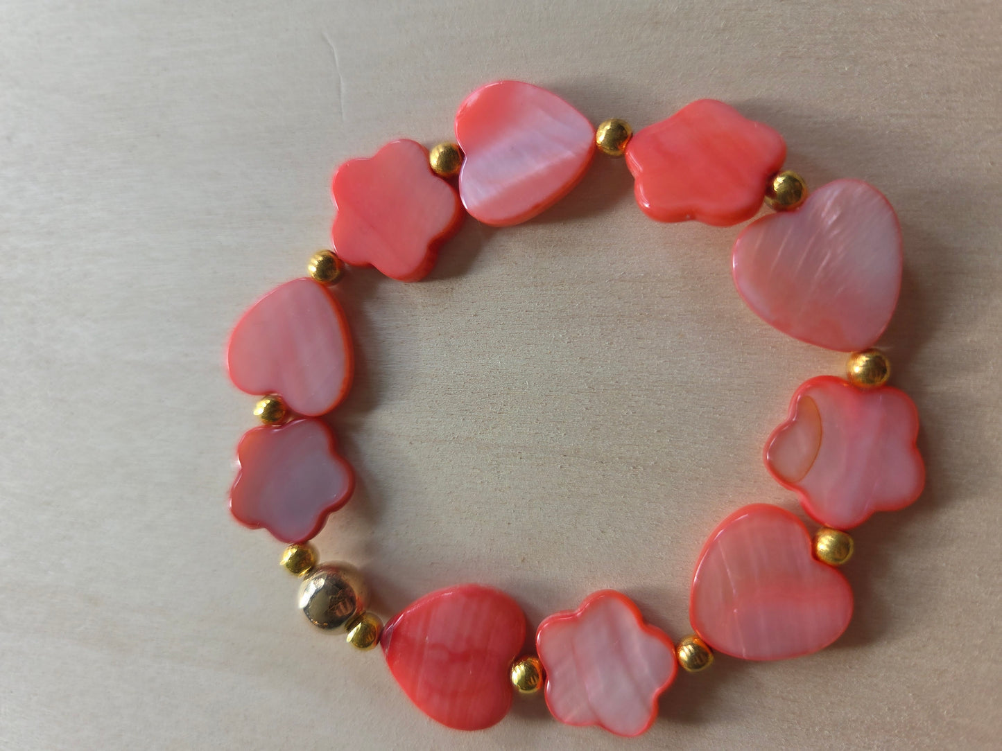 Armbänder Rose 3 er Set mit Herzen