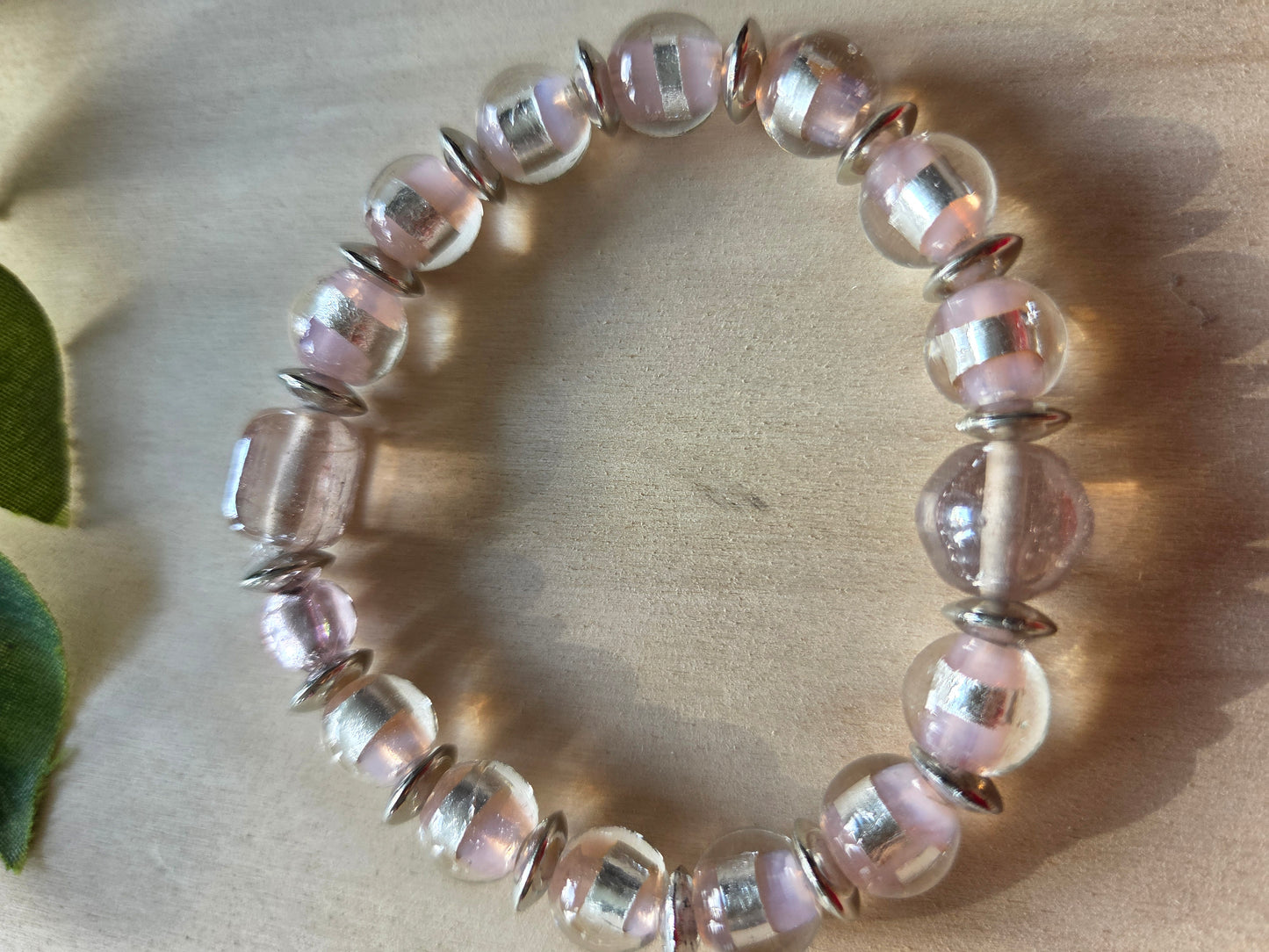 Armbänder Glas Rosa 5 er Set