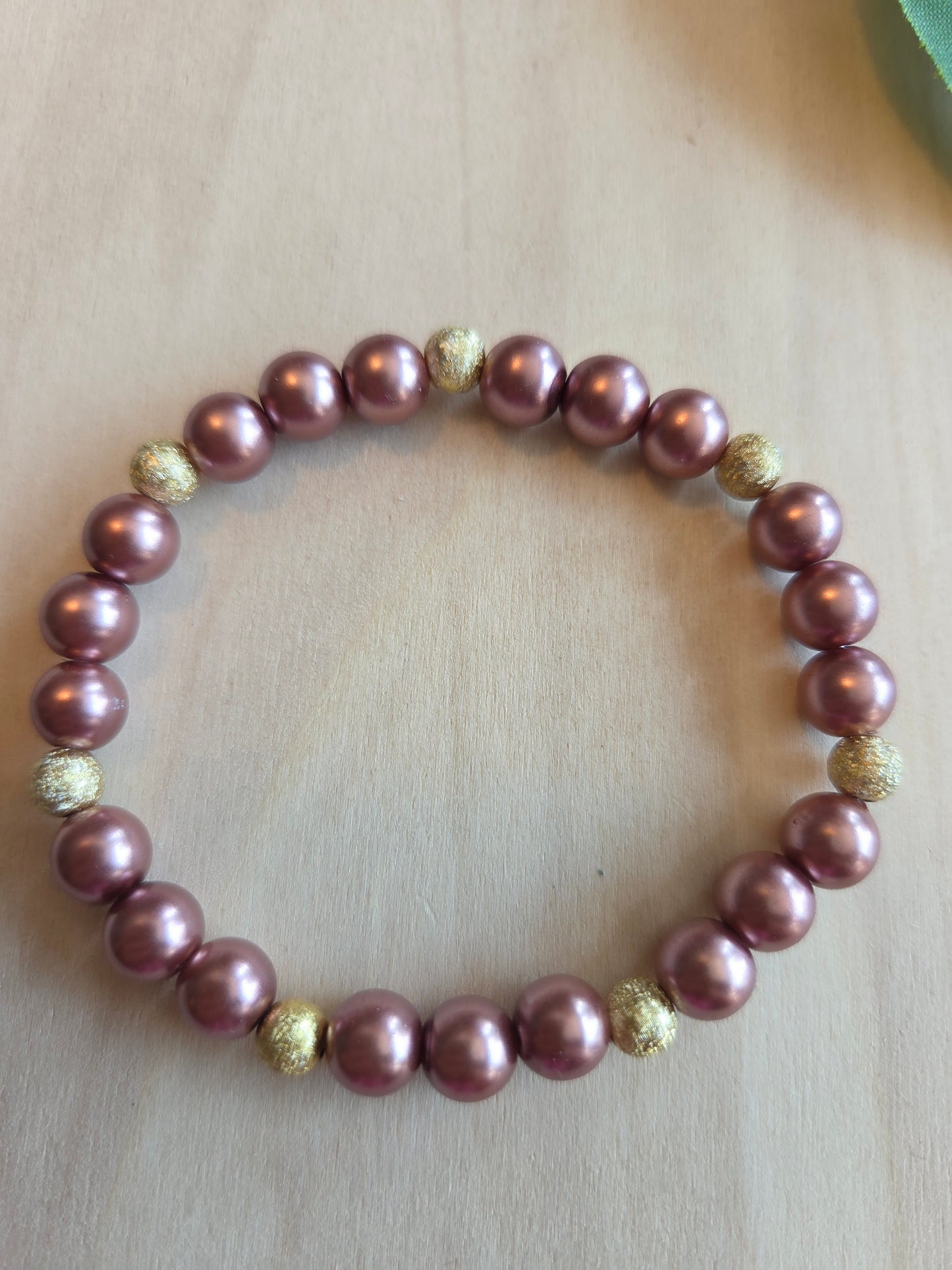 Armbänder Perlen braun 3 er Set