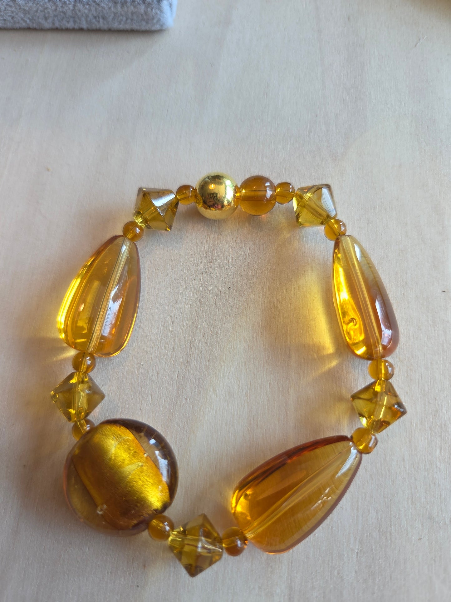 Armbänder Perlen goldbraun Glas 3 er Set