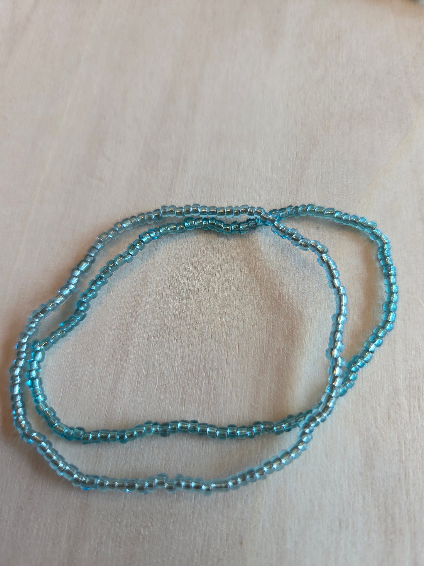 Armbänder Perlen hellblau Glas 4 er Set