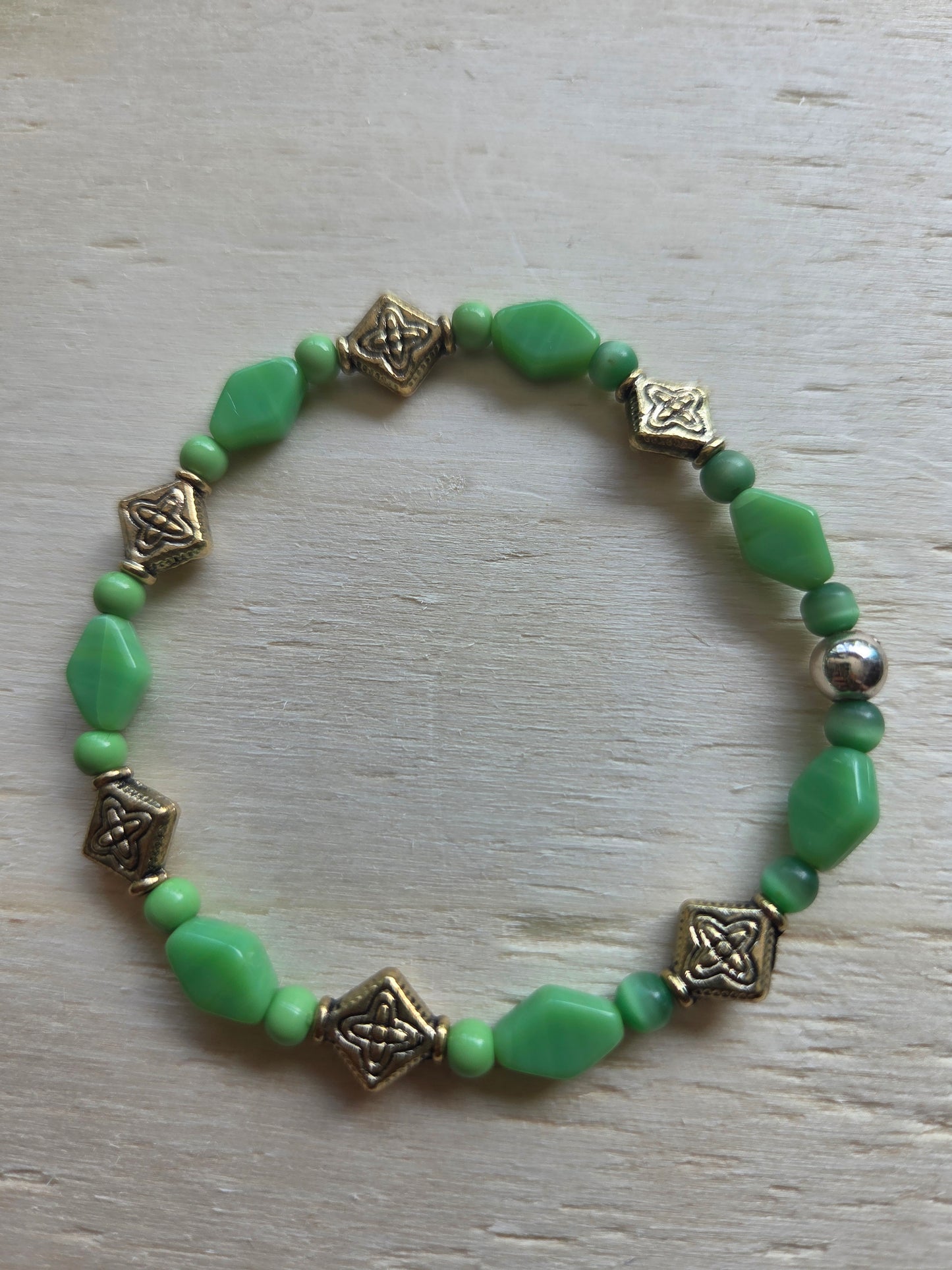 Armbänder grün mit AH Palme /Schildkröte 3 er-Set