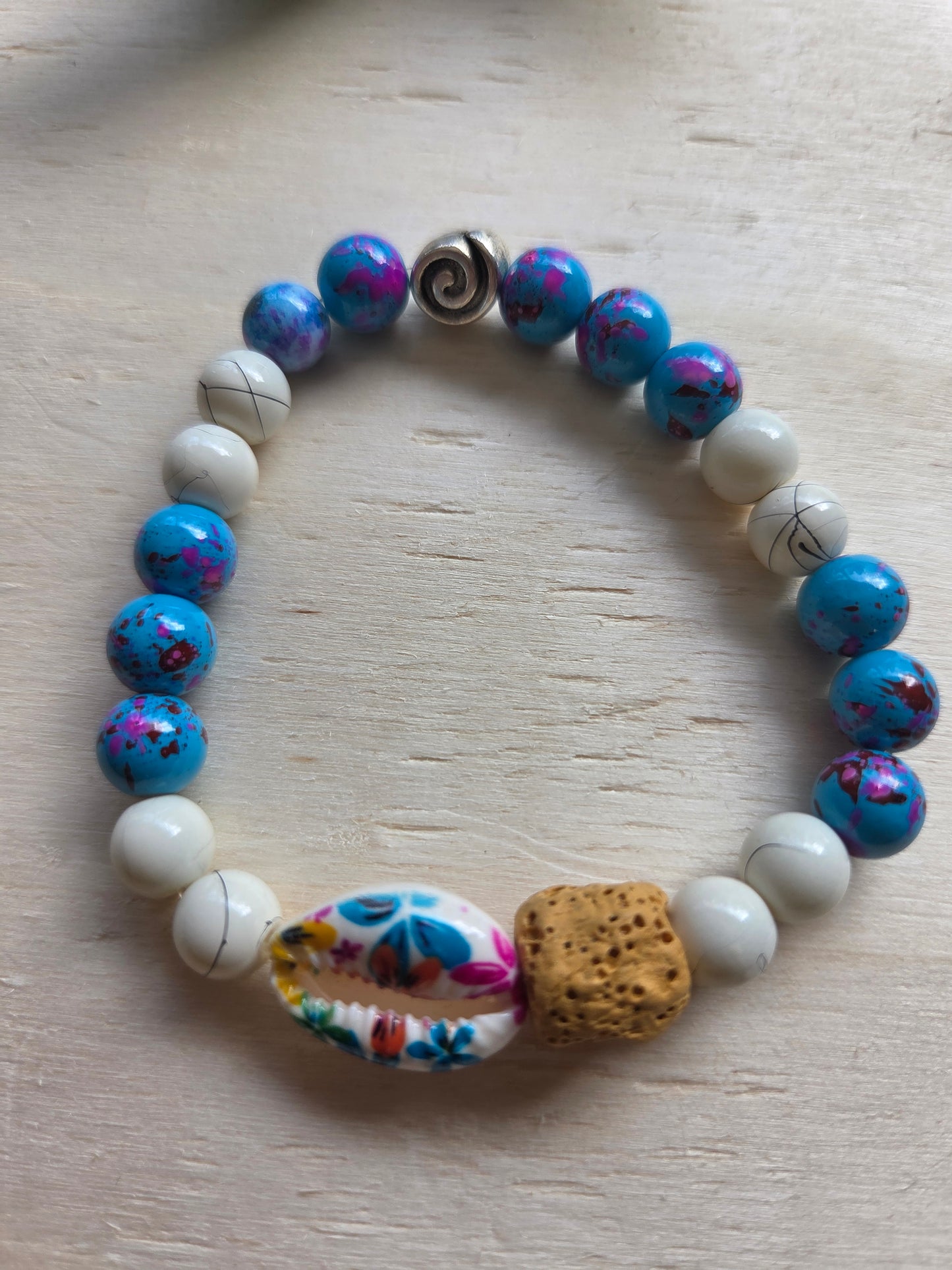 Armbänder bunt mit Muschel 3er-Set