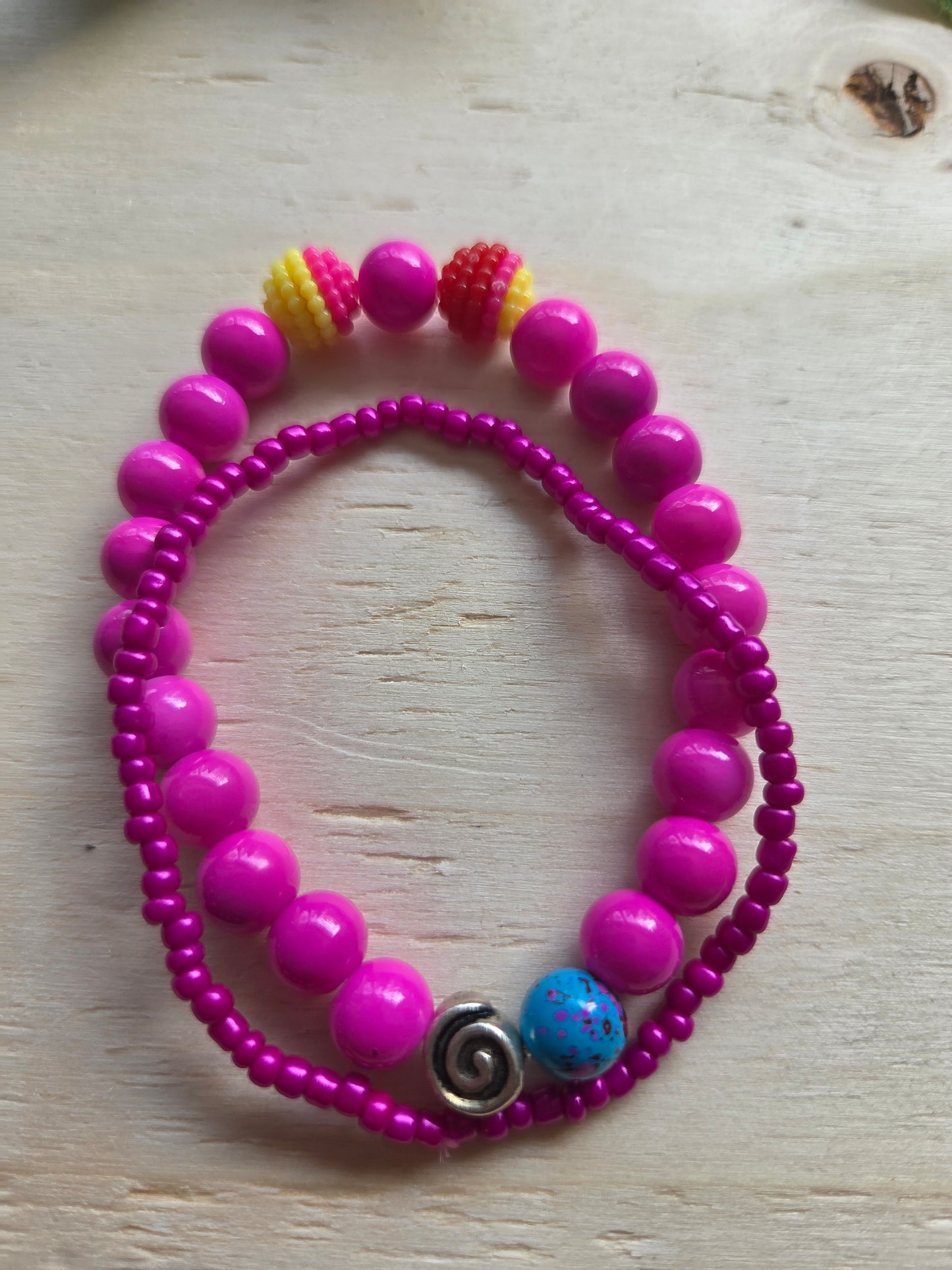 Armbänder bunt mit Muschel 3er-Set