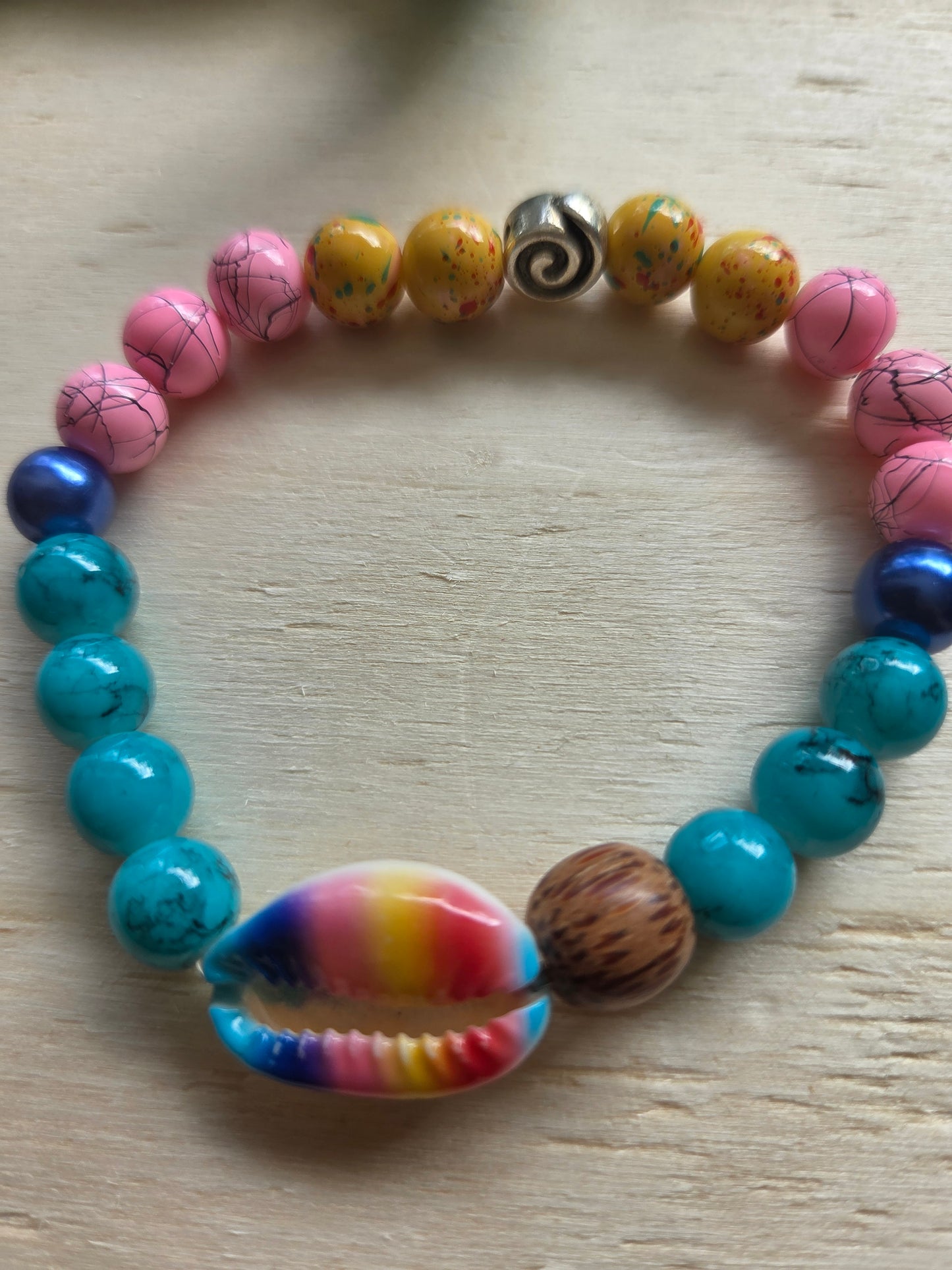 Armbänder mit Muschel bunt 3er-Set
