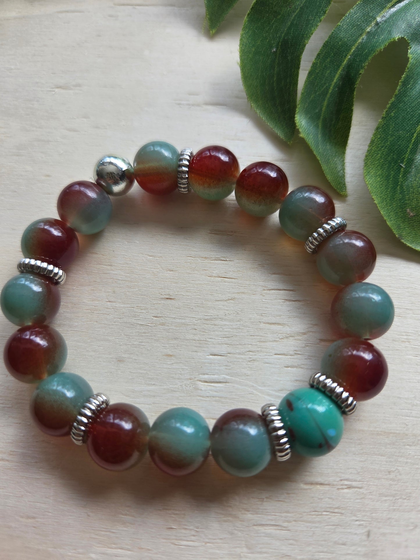 Armbänder mit AH Fisch/Schildkröte blau 4er -Set